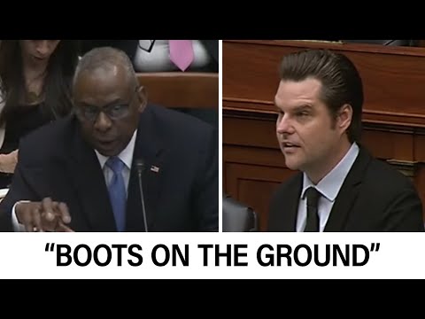 U.S. Troops in Gaza Firefights? | SecDef Austin GRILLED by Matt Gaetz