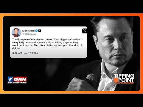 EU Commissioner Allegedly Threatening Elon Musk Behind Scenes to Curb Free Speech | TIPPING POINT 🟧
