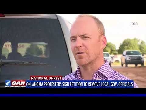 Okla. protesters sign petition to remove local government officials