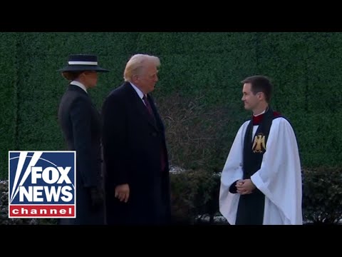 Trump, Melania arrive at St. John's Episcopal Church ahead of inauguration