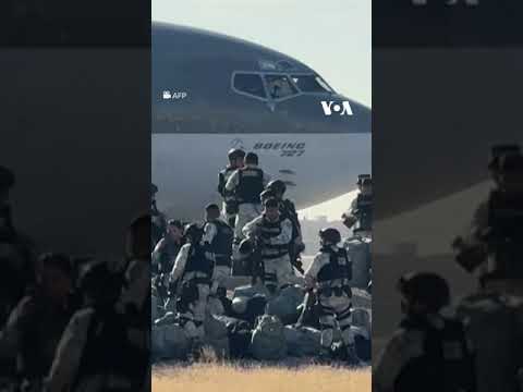 Thousands of Mexican troops arrive at US border  | VOA News #shorts