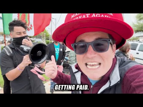 Alex Stein CRASHES Anti-Tesla/Elon Musk Protest in Dallas, Texas