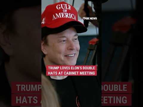 TRUMP: Elon, I love the double hat | ELON: They say I wear a lot of hats #news #trump #elonmusk