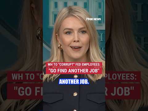 White House to "corrupt" federal employees: "Go find another job" #foxnews #shorts #karolineleavitt