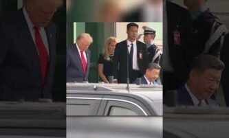President Trump shakes hands with Chinese President Xi following their meeting in South Korea. 3 President Trump shakes hands with Chinese President Xi following their meeting in South Korea.