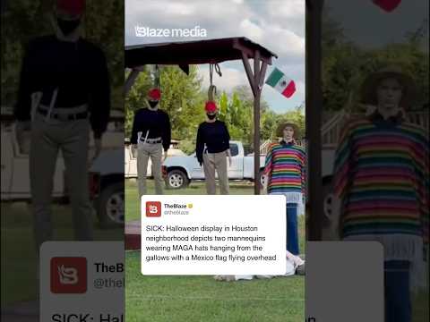 MAGA Mannequins HUNG From Gallows in Gross "Halloween Display" 1 MAGA Mannequins HUNG From Gallows in Gross "Halloween Display"
