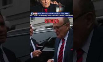 Rudy Giuliani is in the hospital after his rental car was slammed at high speed in New Hampshire.