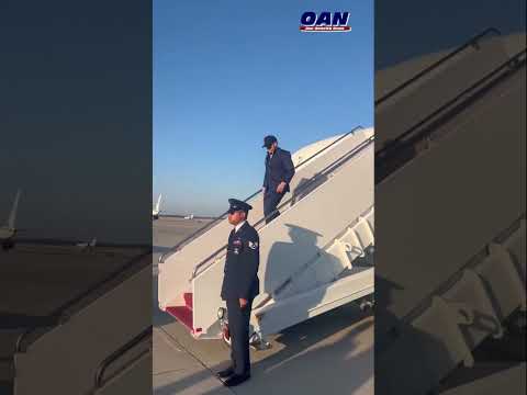 Secretary of War Pete Hegseth earlier today arriving at the Joint Base Andrews