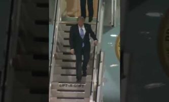 President Trump touches down in Beijing