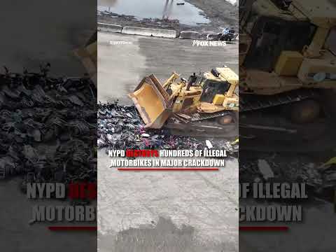 NYPD destroys HUNDREDS of illegal motorbikes in MAJOR CRACKDOWN #foxnews #news #us #fox