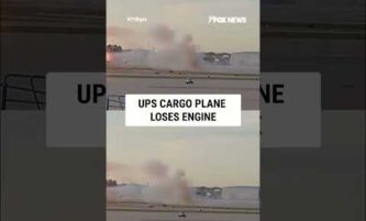 WATCH: UPS cargo plane LOSES ENGINE #foxnews #news #us #fox 4 WATCH: UPS cargo plane LOSES ENGINE #foxnews #news #us #fox