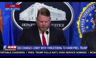 LIVE: DOJ Charges Comey with Threatening To Harm President Trump