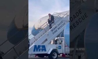 POTUS landed in Miami Saturday evening.