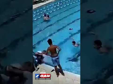 Off-duty ICE officer saving a 6-year-old from drowning in a pool
