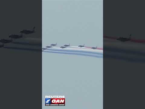 French fighter jets flew in formation over Washington, D.C.