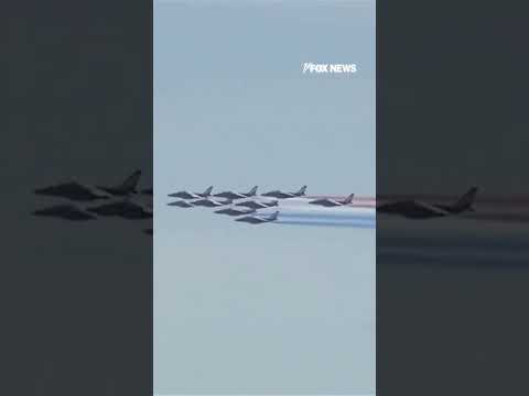 SEE IT: French fighter jets fly over Washington in rare tribute to America’s 250th birthday #shorts