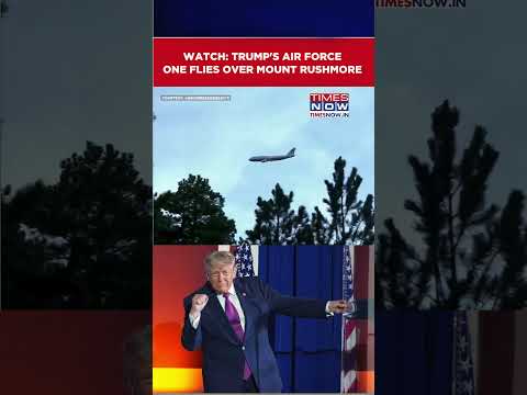 Trump's Air Force One flies Over Mount Rushmore On America's 250th Anniversary #shorts