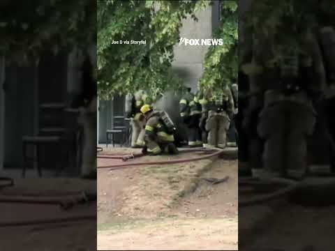 Explosion ROCKS apartment as firefighters investigate building #shorts #us #news #foxnews