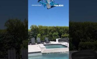 ROGUE ROBOT: Amazon drone drops package into swimming pool #shorts #foxnews #fox #news 4 ROGUE ROBOT: Amazon drone drops package into swimming pool #shorts #foxnews #fox #news