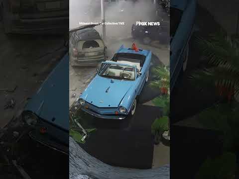 WATCH: Vehicle SLAMS into classic car collection #shorts #foxnews #fox #news