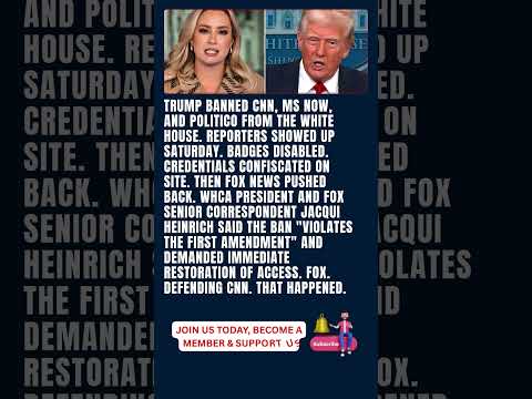 Fox News WHCA President Blasts Trump's White House Reporter Ban as First Amendment Violation